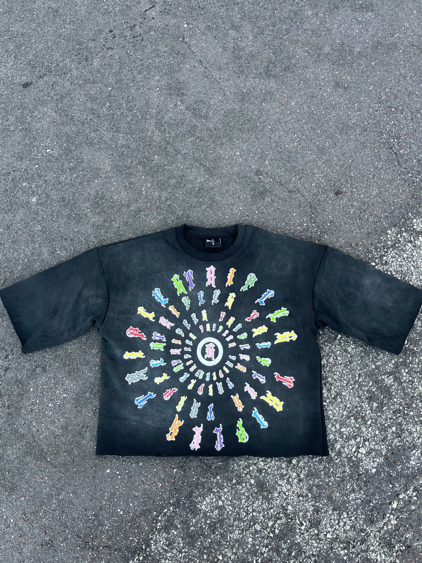 Black Acid Wash Reborn Hu$tler Tee