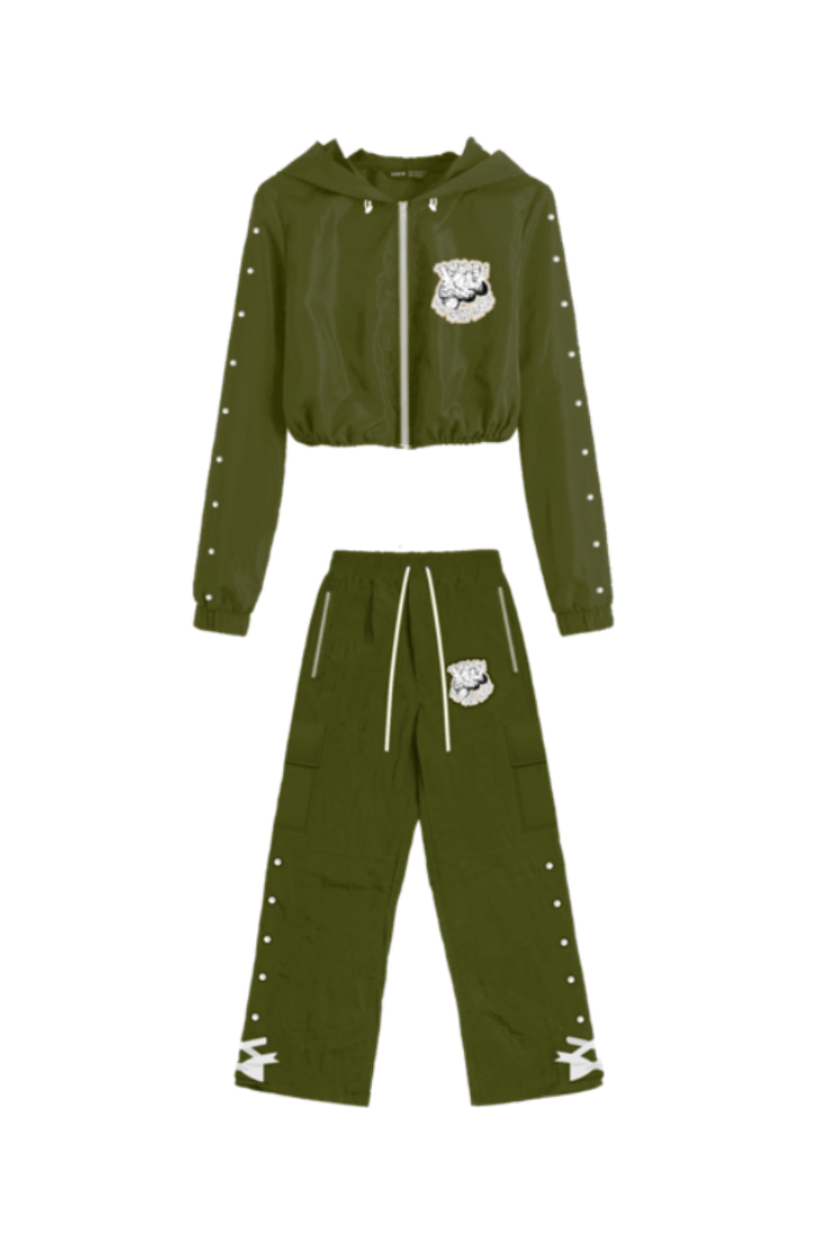 OLIVE GREEN HUSTLE MENTALITY WOMENS 3-LAYER INSULATED FIELD SET