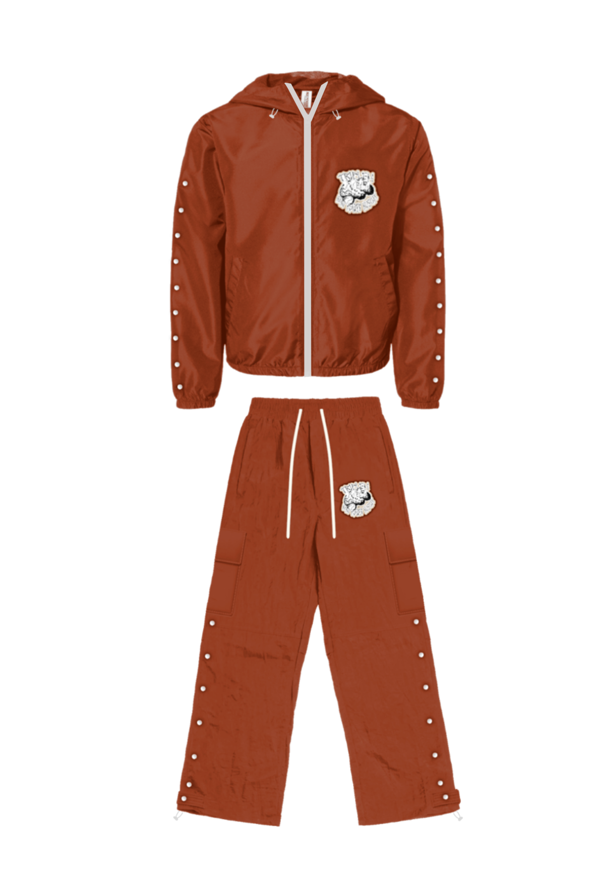 BURNT SIENNA RED HUSTLE MENTALITY MENS 3-LAYER INSULATED FIELD SET